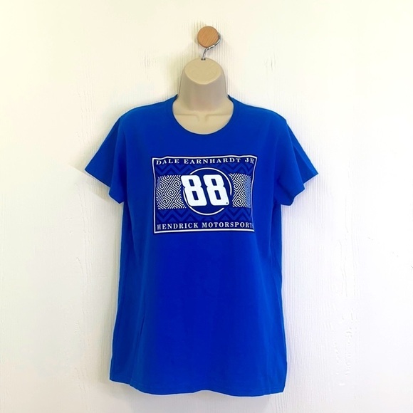 NASCAR - Vintage Blue Dale Earnhardt JR Hendricks Motorsports T Shirt Size L - Picture 1 of 9